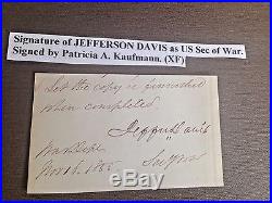 Original Autograph Signed JEFFERSON DAVIS- Confederate President-Civil War-Senat