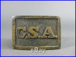 Original CIVIL WAR Confederate States Army CSA Atlanta Style UN-DUG Belt Buckle