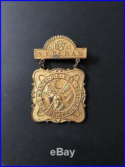 Original CIVIL War 1906 United Confederate Veteran Reunion Medal New Orleans