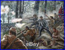 Original CIVIL War Battle Union Confederate Military Art Illustraton Painting