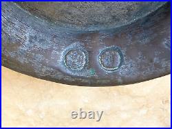 Original CIVIL War Confederate 12 Tinned Copper Footed Serving Plate