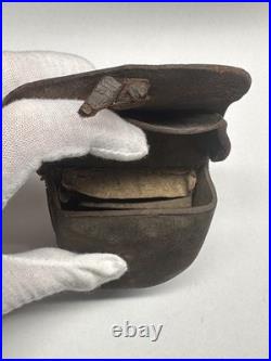 Original CIVIL War Confederate Cap Pouch Gettysburg Pickup Sherfy Farm