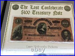 Original CIVIL War Last Confederate Treasury Notes 50 / 100 Postal Society Set