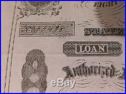 Original Civil War Confederate 500 Dollar Bond with Coupons February 20,1863