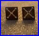 Original Civil War Confederate Cufflinks Rose Gold and Gutta Percha Antique