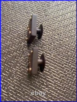 Original Civil War Confederate Cufflinks Rose Gold and Gutta Percha Antique