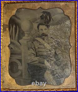 Original Civil War Confederate Tintype Photo Of 6th Virginia Cavalry Soldier