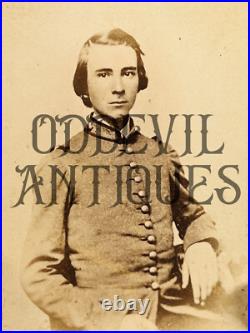 Original Civil War Confederate Young Child Soldier Virginia Cabinet Card photo