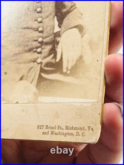 Original Civil War Confederate Young Child Soldier Virginia Cabinet Card photo
