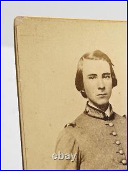 Original Civil War Confederate Young Child Soldier Virginia Cabinet Card photo