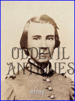 Original Civil War Confederate Young Child Soldier Virginia Cabinet Card photo