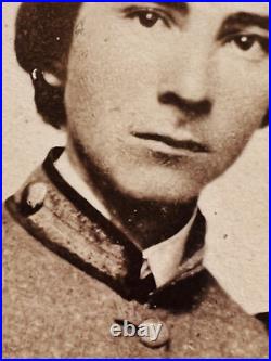 Original Civil War Confederate Young Child Soldier Virginia Cabinet Card photo