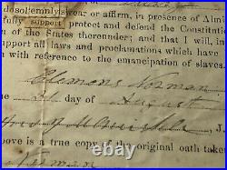 Original Confederate CIVIL War Oath Of Allegiance Surry North Carolina 1865
