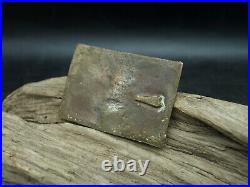 Original Csa Confederate CIVIL War Brass Belt Buckle Square (g3)