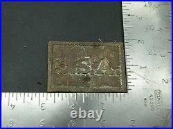 Original Csa Confederate CIVIL War Brass Belt Buckle Square (g3)