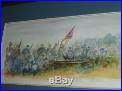 Original Watercolor Painting American CIVIL War Confederate Scene