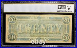 PCGS 64. T-67 1864 Confederate States $20 Civil War Obsolete Banknote Currency