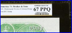 PCGS 67 SUPERB GEM, $100 Confederate States Chemicograph Banknote Civil War 1957