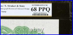 PCGS 68 SUPERB GEM, $500 Confederate States Chemicograph Banknote CSA Civil War PCGS 68 SUPERB GEM, $500 Confederate States Chemicograph Banknote CSA Civil War