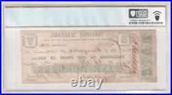 PCGS ChAU58 $5 1862 Texas Austin Treasury Warrant Confederate Banknote Civil War