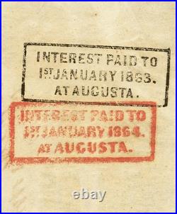 PMG 62. T-40 1862 Confederate States $100 Civil War Augusta GA Banknote Currency