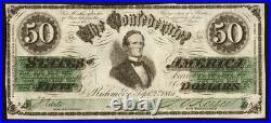 PMG 63 CT-16 $50 1861 Confederate States Civil War Contemporary Counterfeit Note