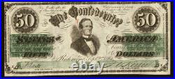 PMG 63 CT-16 $50 1861 Confederate States Civil War Contemporary Counterfeit Note