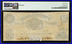 PMG 63. T-8 1861 Confederate States $50 Civil War Obsolete Banknote Currency