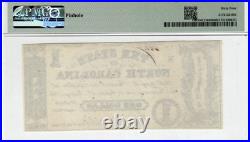 PMG 64. NORTH CAROLINA 1862 Raleigh Confederate Civil War $1 Banknote Currency