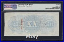 PMG 64. T-58 1863 Confederate States $20 Civil War Obsolete Banknote Currency