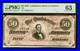 PMG CU63. T-66 $50 1864 Confederate States Civil War Obsolete Banknote Currency