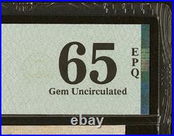 PMG GEMUNC 65 Confederate States $5 Chemicograph Banknote Civil War CSA Currency