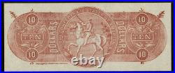 PMG GemUNC 66 $10 Confederate States Chemicograph Banknote Civil War Paper Money