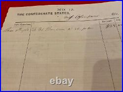 R9 CIVIL War Confederate Stationary Receipt For Hay Winchester 1862 Quartermaste