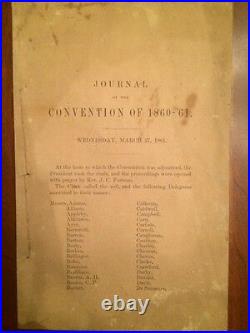 RARE 1861 South Carolina Secession Convention, Charleston, Civil War Confederate