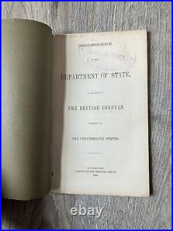 RARE 1863 CIVIL WAR Confederate War Dept REBEL ARCHIVES British Consuls CSA