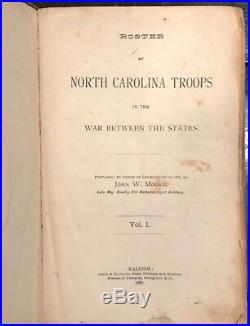 RARE 1882 Roster North Carolina Troops 1st/1st Moore V 1 CIVIL WAR CONFEDERATE