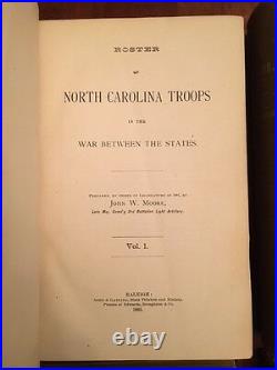 RARE 1882 Roster North Carolina Troops, Civil War, Confederate 4-Volume Set, CSA