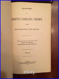 RARE 1882 Roster North Carolina Troops, Civil War, Confederate 4-Volume Set, CSA