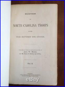 RARE 1882 Roster North Carolina Troops, Civil War Confederate CSA 37th-62nd Regt
