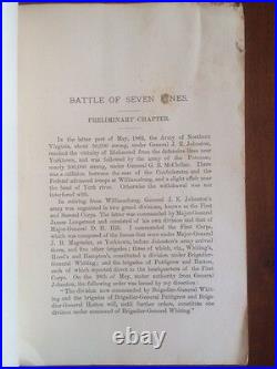 RARE 1891 Battle of Seven Pines, Confederate General, Civil War CSA, MAPS 1st ed