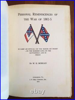 RARE 1911 Confederate Civil War, 11th Virginia Regiment, Personal Reminiscences