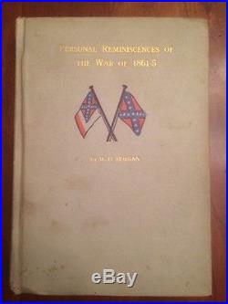 RARE 1911 Confederate Civil War, 11th Virginia Regiment, Personal Reminiscences