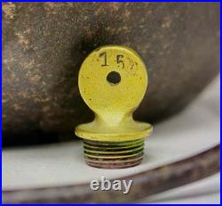 RARE ANTIQUE CIVIL WAR CONFEDERATE ARMY SIGNAL CORPS IRON FUEL CANTEEN WithHANDLE