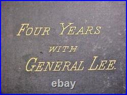 RARE BOOK 1877 1st ed Four Years with General Lee Civil War Taylor Confederate