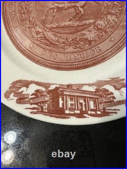 RARE Confederate States of America Seal Civil War Plate Lee, Davis, White House