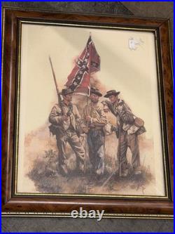 RARE Don Troiani Confederate Standard Bearer Signed Print Framed