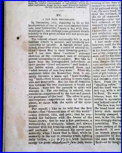RARE Illustrated CONFEDERATE Civil War General P. G. T. Beauregard 1862 Original