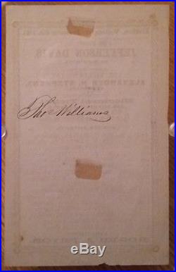 Rare Original 1861 Confederate Jefferson Davis Election Ticket, CIVIL War, Csa
