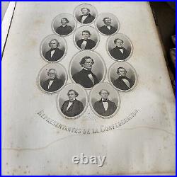 RARE Silver Top Historical Photo Album, Confederate And Union Generals